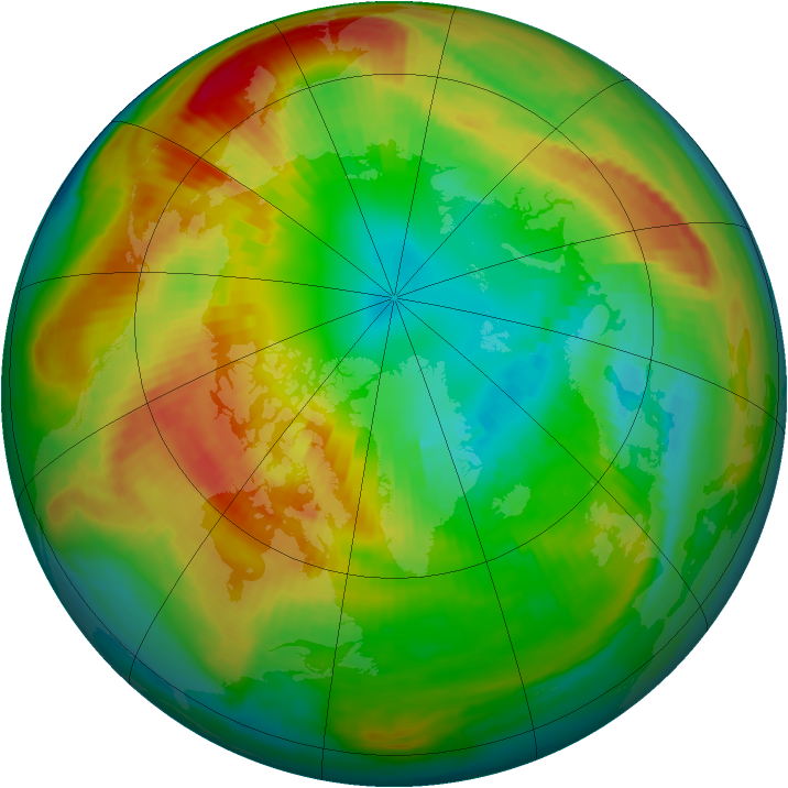 Arctic ozone map for 28 February 2000